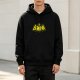 Black hoodie with banana bat logo graphic