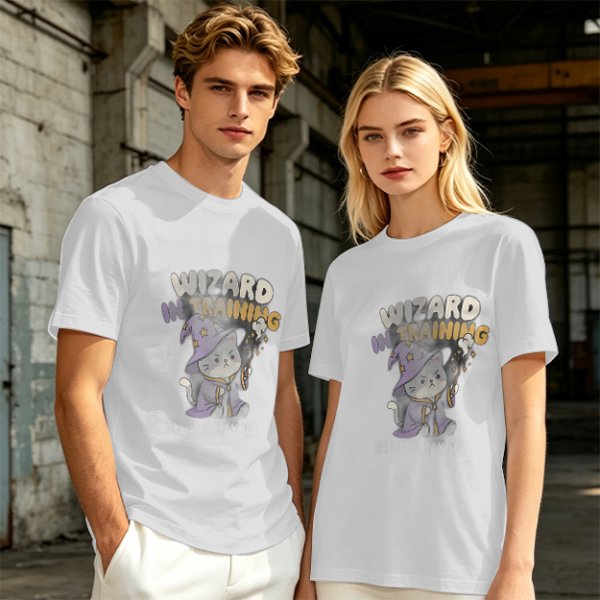 Wizard In Training Cat Graphic Olive T-Shirt