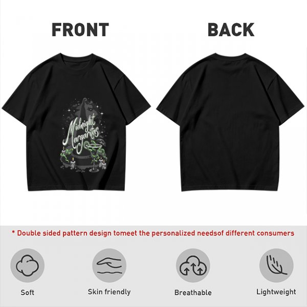 Midnight Margaritas Witch Themed Graphic T-Shirt