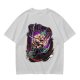 Olive T-shirt with One Piece Roronoa Zoro Three Sword Style Print