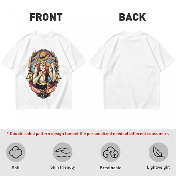 One Piece Luffy King of Pirates Graphic Print T-Shirt