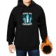 Black hoodie with 'There's Only Darkness' and cute ghost graphic
