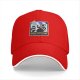 Black baseball cap with raccoon chef graphic and RACCACOOKIE text
