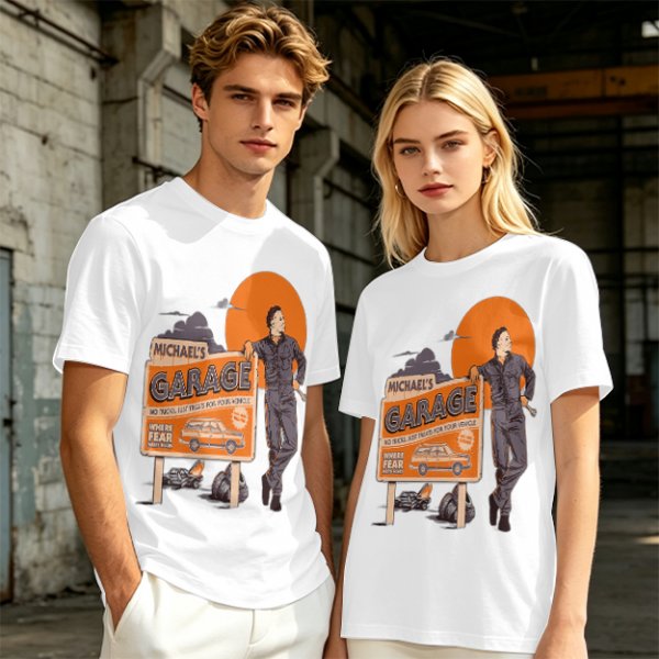 Michael's Garage Horror Themed Graphic T-Shirt