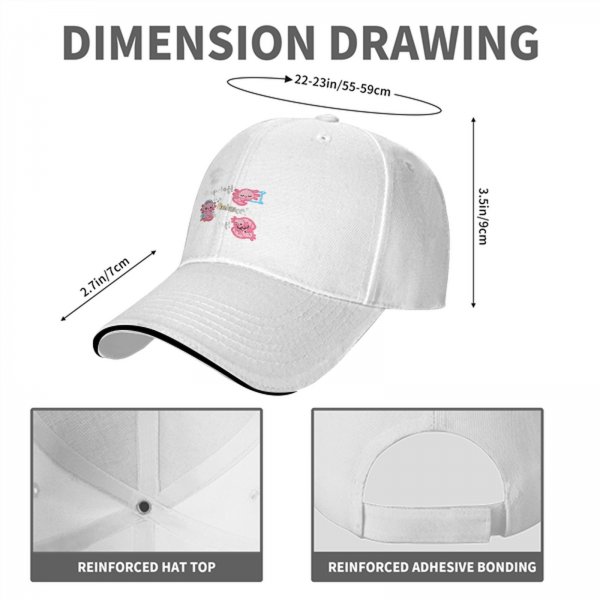 Black baseball cap with cute axolotl 'Relaxalofi' graphic design