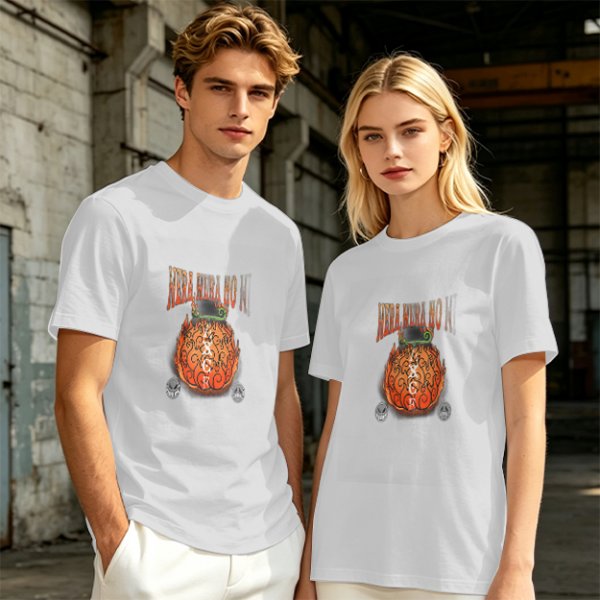 Olive T-Shirt with Flaming Devil Fruit Graphic Print