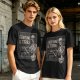 Olive t-shirt with skeleton teacher and 'Everything Is Terrible' print