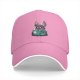 Black baseball cap with cute bat reading scary stories book print