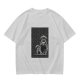 Olive green graphic tee with Totoro family illustration