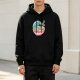 Black Hoodie With Ramen Bowl Wave Graphic Print