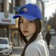 Black baseball cap with cute fungi music graphic design