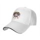 Black Baseball Cap With Colorful Sugar Skull And Food Artwork