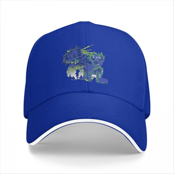 Black Baseball Cap With Anime Superhero Punch Graphic Print