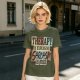 Olive graphic tee with 'Therapy is expensive sarcasm is free' print