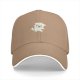 Black Baseball Cap With Cute Angry White Creature Graphic