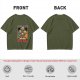 Olive t-shirt with creepy Teletubbies 'Always Say Bye-bye' print