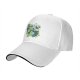 Black baseball cap with tiny drinks soda and alien graphic print