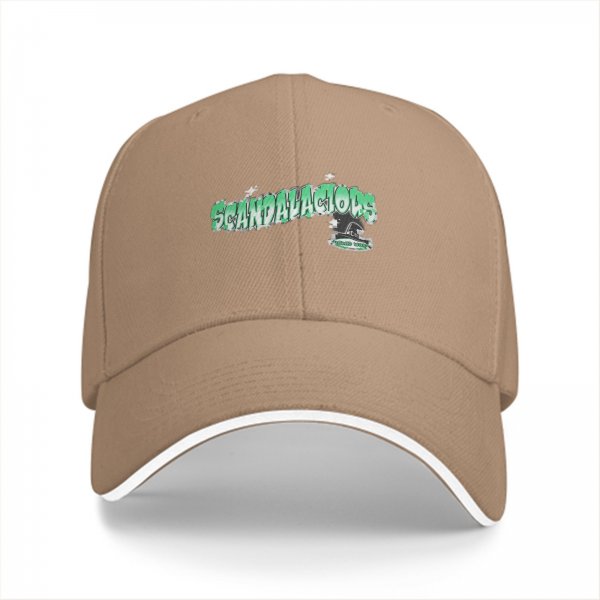 Black Baseball Cap With Green Scandalacious Graphic Print