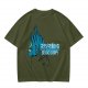 Olive Graphic T-Shirt with Blue Tiger and Studio Derpy Text