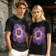 Olive T-Shirt With Glowing Dungeons & Dragons Dice Set Art