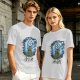Olive T-Shirt with Fright Castle Skull Ghost Graphic