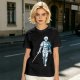 Olive T-shirt with Walking Swordsman Graphic Print