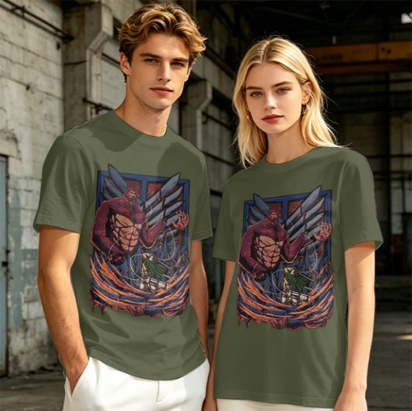 Attack on Titan Beast Titan vs Scout Levi Graphic T-Shirt