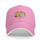 Black baseball cap with retro chicken nuggets graphic print