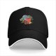 Black Baseball Cap with Caffeine Team Coffee Graphic Print