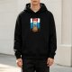 Black hoodie with Kong gorilla and banana graphic print
