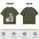 Owl on coffee books and caffeine mug graphic t-shirt