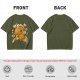 Olive T-Shirt With Cute Gingerbread Unicorn And Christmas Candy Print