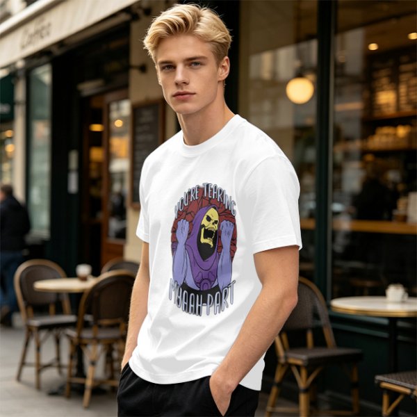 Olive T-Shirt With Skeletor 'You're Tearing Myaah-Part' Graphic