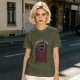Olive t-shirt with 'Praise the Dark Lord' and dark cat graphic