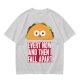 Olive T-Shirt With Sad Taco Graphic And 'Every Now And Then I Fall Apart' Text