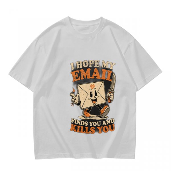 Olive Graphic T-Shirt With Sarcastic Email Cartoon Print