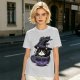 Olive t-shirt with witch cat in coffee cup 'Hocus Pocus I Need Coffee'