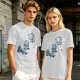 Olive T-Shirt With Rock Paper Scissors Cartoon Characters