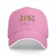 Black baseball cap with playful illustrated cat designs
