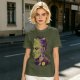 Olive T-Shirt with Frankenstein Monster Portrait Print