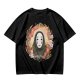 Spirited Away No-Face Graphic Tee with Cherry Blossoms and Lanterns