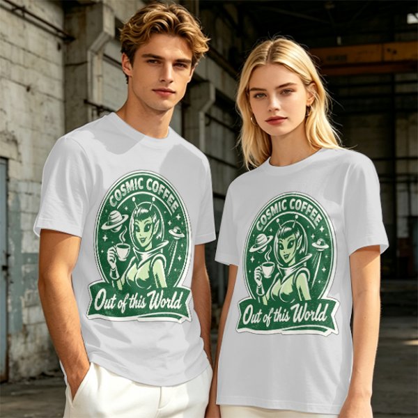Cosmic Coffee Out of this World Alien T-Shirt