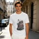 Olive graphic t-shirt with skeleton relaxing on coffin and 'Relax We All Die' text