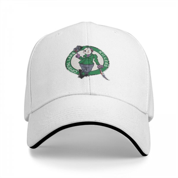 Crystal Lake Killers Horror Graphic Black Baseball Cap