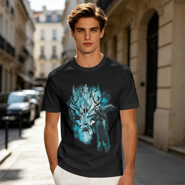Olive Green T-Shirt With Alien Warrior Graphic Print