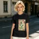 Olive T-shirt with Earthbender Character Vintage Art Print