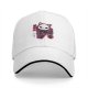 Black Baseball Cap With Cute Skull Cat Ice Cream Graphic