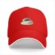 Black Baseball Cap With Coffee Cup And Cookies Graphic