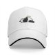 Black Baseball Cap With Lazy Panda Eating Noodle Graphic