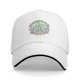 Black baseball cap with whimsical magical plant and mushroom graphic